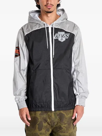 Mitchell & Ness Nhl Los Angeles Kings Team Logo Windbreaker In Black