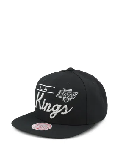 Mitchell & Ness Nhl Retro Lock Up Embroidered Baseball Cap In Black