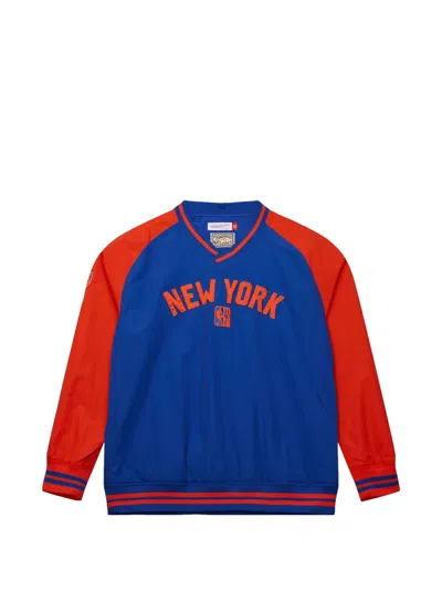 Mitchell & Ness Nylon Sweatshirt In Blue