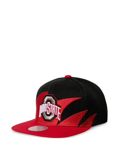 Mitchell & Ness Ohio State Buckeyes Sharktooth Baseball Cap In Black