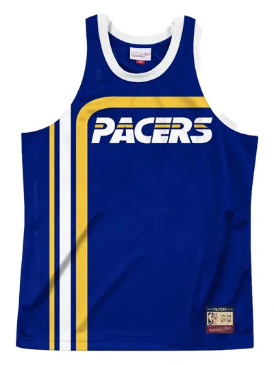 Mitchell & Ness Gestreiftes Pacers Team Tanktop In Blue
