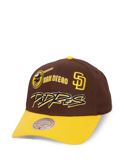 Mitchell & Ness Padres All In 2.0 Pro Baseball Cap In Brown