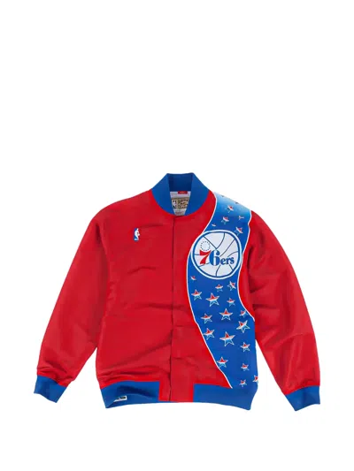 Mitchell & Ness Philadelphia 76ers 1993-94 Lightweight Jacket In Red
