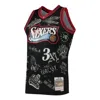 Mitchell & Ness Philadelphia 76ers 1998 World Tour Swingman Jersey 'allen Iverson 3' In Black