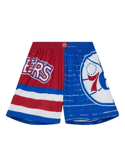 Mitchell & Ness Philadelphia 76ers Royal Jumbotron 3.0 Shorts In Blue