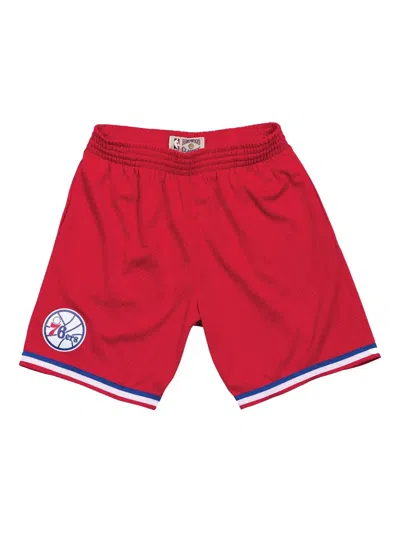 Mitchell & Ness Philadelphia 76ers Swingman Shorts In Red