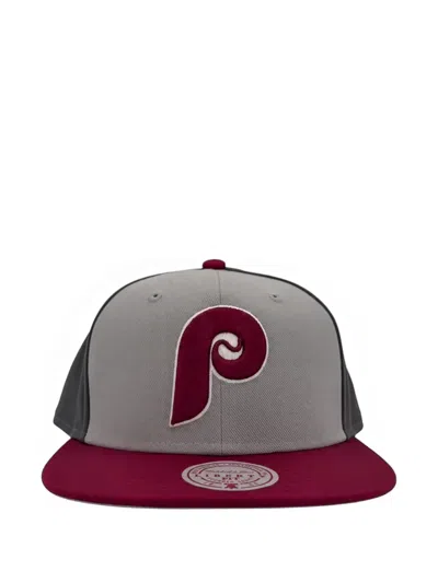 Mitchell & Ness Men's Gray Philadelphia Phillies Cooperstown Collection Basic Flip Snapback Hat