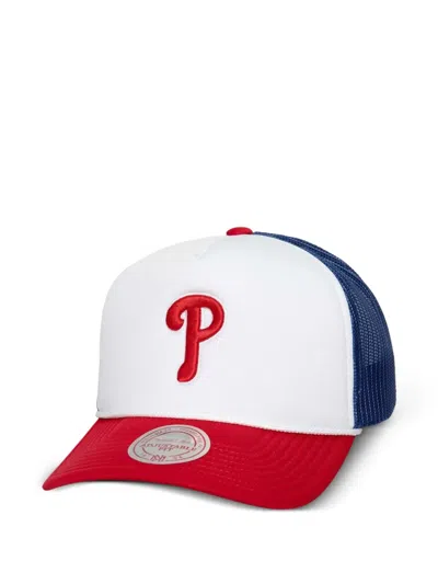 Mitchell & Ness Philadelphia Phillies Mlb Blocker Trucker Baseball Cap In Blue