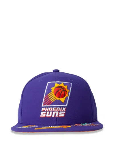 Mitchell & Ness Phoenix Suns Nba Hardwood Classics Front Face Snapback Cap In Blue