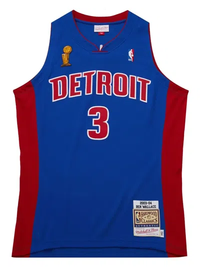 Mitchell & Ness Pistons 2003 "ben Wallace" Jersey In Multi