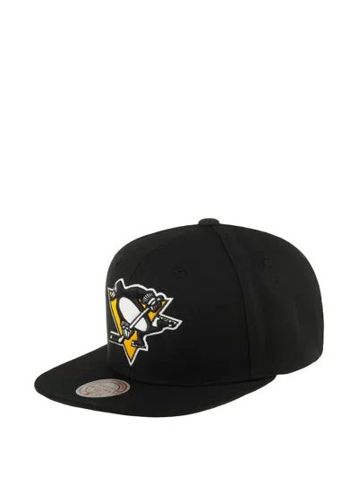 Mitchell & Ness Pittsburgh Penguins Embroidered Cap In Black