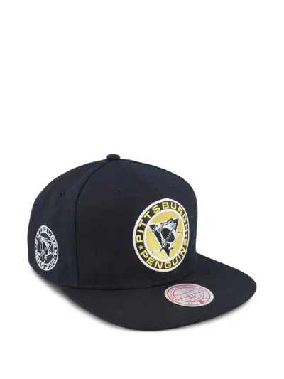Mitchell & Ness Pittsburgh Penguins Nhl Alternate Flip Snapback Cap In Black