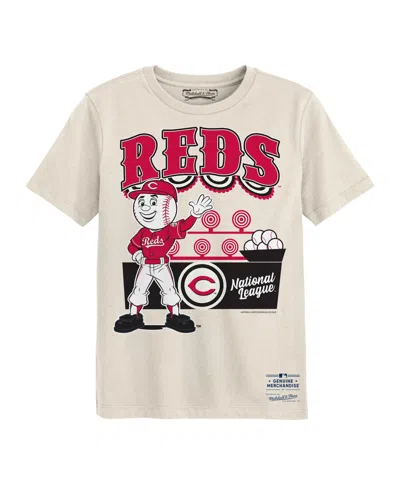 Mitchell & Ness Kids' Preschool Cream Cincinnati Reds Step Back Up T-shirt In White