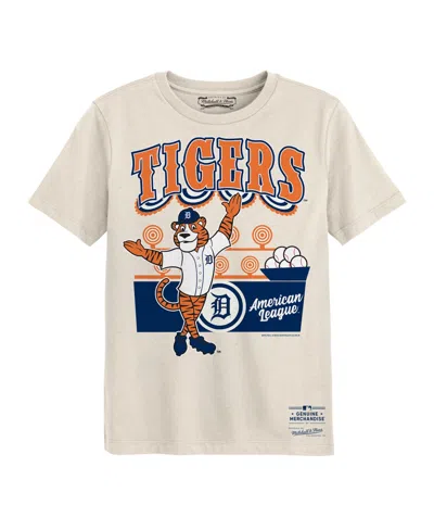 Mitchell & Ness Kids' Preschool Cream Detroit Tigers Step Back Up T-shirt In Neutral