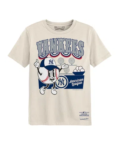 Mitchell & Ness Kids' Preschool Cream New York Yankees Step Back Up T-shirt In Animal Print