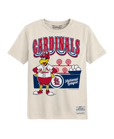 Mitchell & Ness Kids' Preschool Cream St. Louis Cardinals Step Back Up T-shirt In Multi