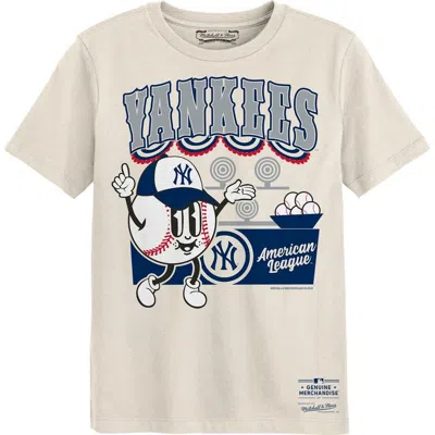 Mitchell & Ness Kids' Preschool  Cream New York Yankees Step Back Up T-shirt In Neutral