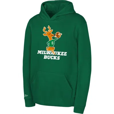 Mitchell & Ness Kids' Preschool  Green Milwaukee Bucks Retro Logo Pullover Hoodie