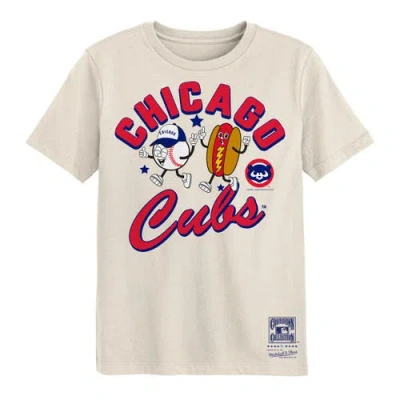 Mitchell & Ness Kids' Preschool  Natural Chicago Cubs Snack T-shirt In Neutral