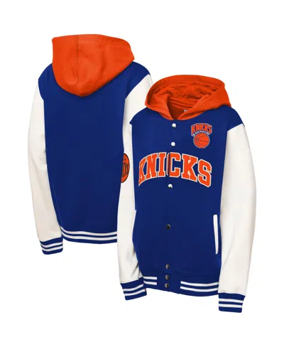 Mitchell & Ness Kids' Preschool Mitchell Ness Blue New York Knicks Courtside Fleece Full-snap Jacket