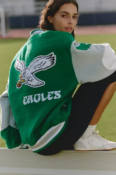 Mitchell & Ness Princess Diana Eagles Jacket In Green