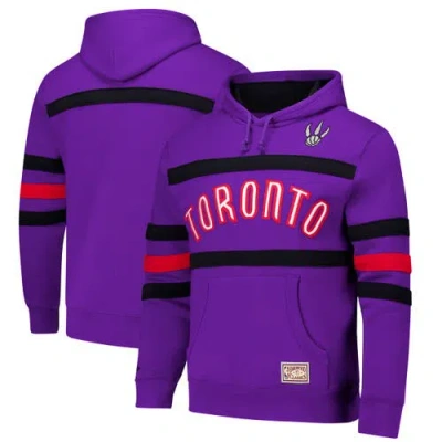 Mitchell & Ness Purple Toronto Raptors Hardwood Classics Nights Head Coach Pullover Hoodie