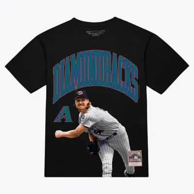 Mitchell & Ness Randy Johnson Black Arizona Diamondbacks Photo Arch Player Graphic T-shirt