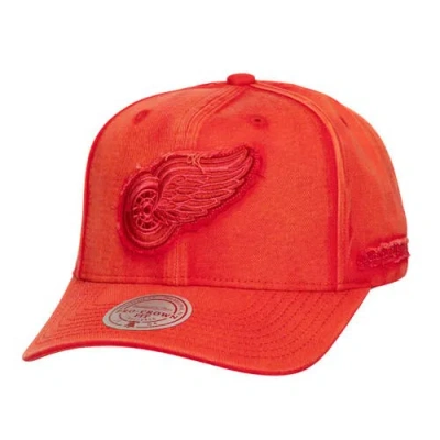 Mitchell & Ness Red Detroit Red Wings Downtown Snow Wash Pro-crown Adjustable Hat