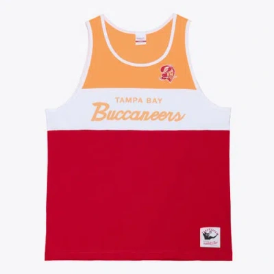 Mitchell & Ness Red/orange Tampa Bay Buccaneers Head Coach Tank Top