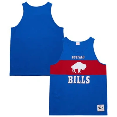 Mitchell & Ness Royal Buffalo Bills Retro Colorblock Tank Top In Blue