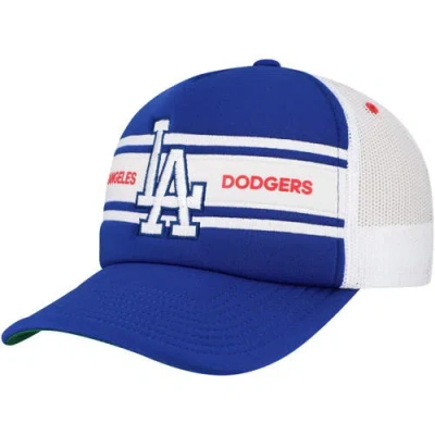 Mitchell & Ness Royal Los Angeles Dodgers Sideline Trucker Adjustable Hat In Blue