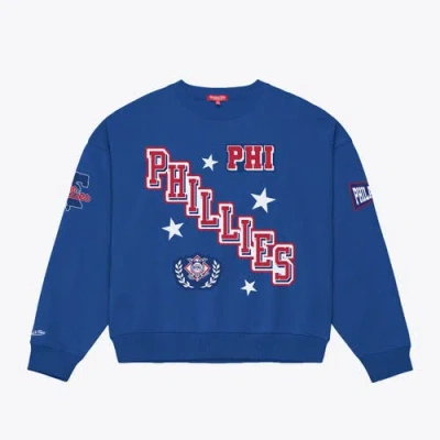 Mitchell & Ness Royal Philadelphia Phillies Pep Rally Sweatshirt In Blue