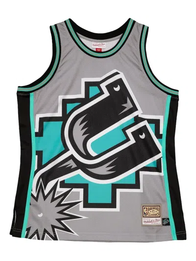 Mitchell & Ness San Antonio Spurs Big Face 5.0 Tank Top In Gray
