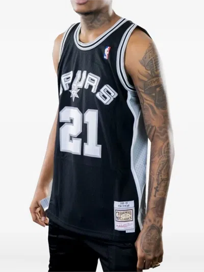 Mitchell & Ness San Antonio Spurs Jersey In Black