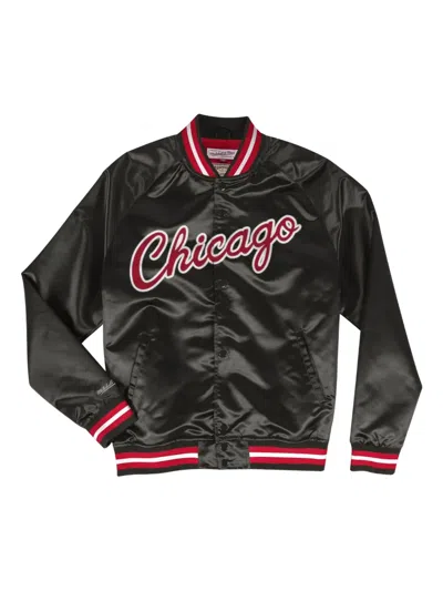 Mitchell & Ness Satin Baseball Jacket In Black