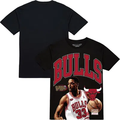 Mitchell & Ness Scottie Pippen Black Chicago Bulls Hardwood Classics Player Arch T-shirt