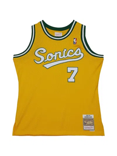 Mitchell & Ness Seattle Supersonics 2003-04 Rashard Lewis Hardwood Classics Vest In Yellow