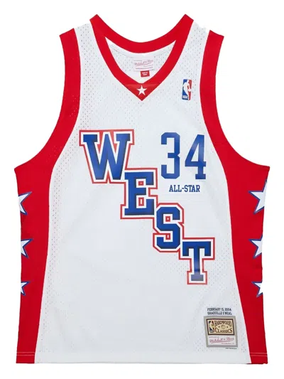 Mitchell & Ness Shaquille O'neal 2004 Nba All-star Game Jersey In White