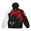 Mitchell & Ness Shark Tooth Chicago Bulls Jacket 'black Red' In Multi