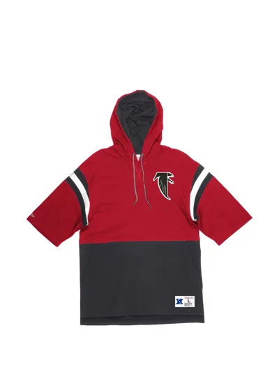 Mitchell & Ness Short -leeve Hoodie In Red