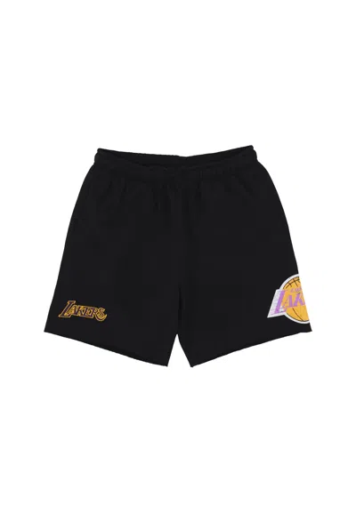 Mitchell & Ness Short Tracksuit Pants Men's Nba Postgame Vintage Logo Fleece Short Loslak Black
