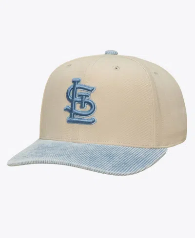 Mitchell & Ness St. Louis Cardinals Washed-corduroy Snapback Pro Crown Baseball Cap In White