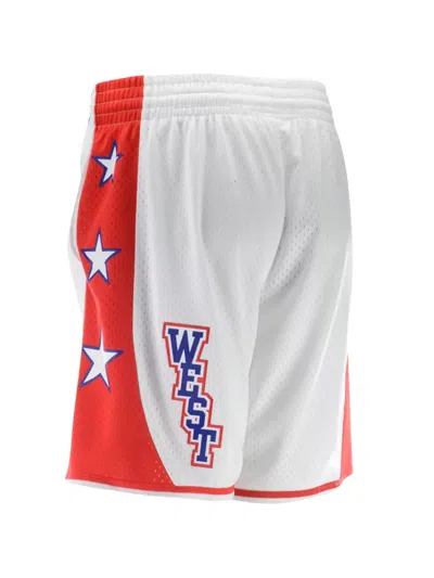 Mitchell & Ness Star-detailed West Shorts In White