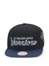 Mitchell & Ness Team Script 2.0 Embroidered Snapback Cap In Black