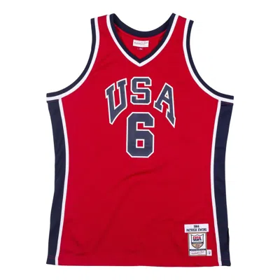 Mitchell & Ness Team Usa 1984 Jerseys 'patrick Ewing 6' In Red