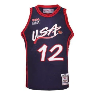 Mitchell & Ness Team Usa 1996-97 Jerseys 'john Stockton 12' In Blue