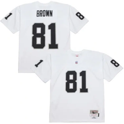 Mitchell & Ness Tim Brown White Los Angeles Raiders 1994 Legacy Replica Jersey