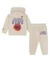 Mitchell & Ness Toddler 2-piece Cream Phoenix Suns Hang Time Oversized Pullover Hoodie And Pants Set In Neutral