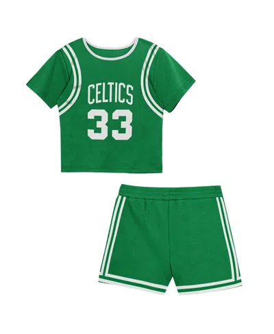 Mitchell & Ness Babies' Toddler 2-piece Larry Bird Kelly Green Boston Celtics Play By Place T-shirt And Shorts Set
