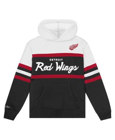 Mitchell & Ness Babies' Toddler Black Detroit Red Wings Head Coach Hoodie In Black,red
